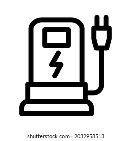 charging station icon or logo isolated sign symbol vector illustration - high quality black style vector icons
