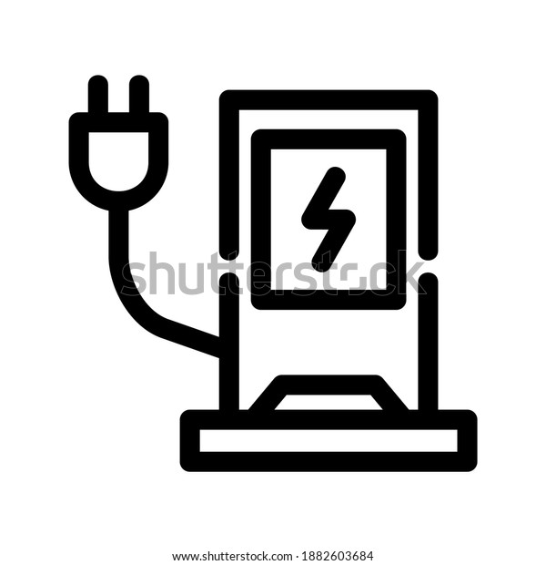 Charging Station\
icon or logo isolated sign symbol vector illustration - high\
quality black style vector\
icons\
