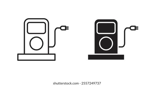 Charging station Icon set. vector illustration set