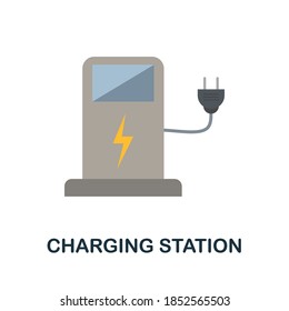 Charging Station icon. Simple element from electric vehicle collection. Creative Charging Station icon for web design, templates, infographics and more