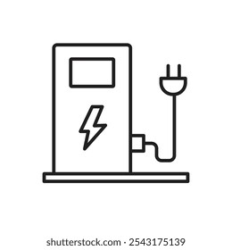 Symbol der Ladestation. einfaches Vektorsymbol.