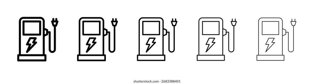 Icono de estación de carga Arte vectorial Ilustración