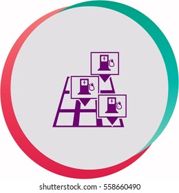 Charging station  icon. Vector design.