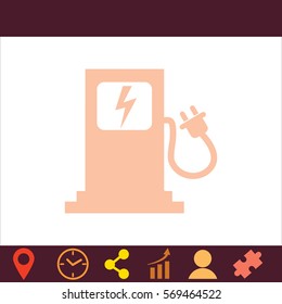 Charging station  icon. Vector design. 