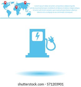 Charging station  icon. Vector design.