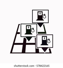 Charging station  icon. Vector design.