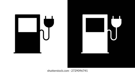 Gráficos del Vector del icono de la estación de carga. signo de Vector lleno, ilustración del símbolo.