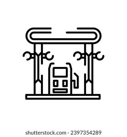 Icono de Estación de carga en vector. Ilustración