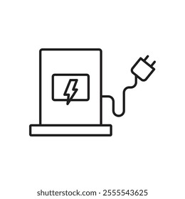 Charging station icon vector isolated on white background.
