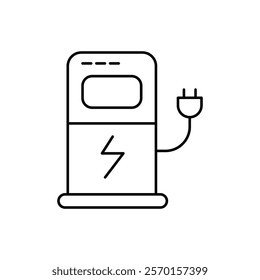 Charging station icon Vector logo set flat