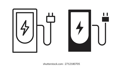 Charging station icon in vector. Logotype