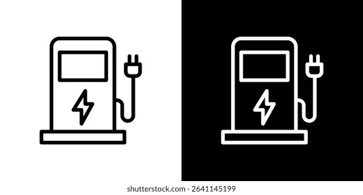 Charging station icon vector simple element illustration editable