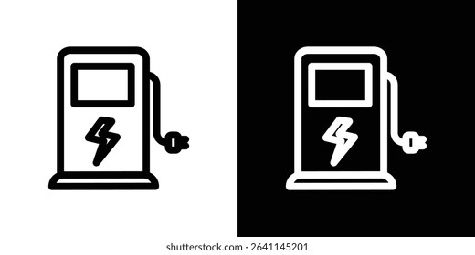 Charging station icon vector simple element illustration editable