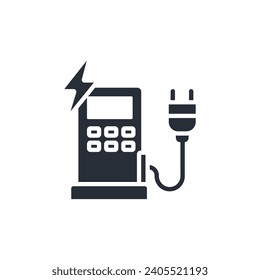 charging station icon. vector.Editable stroke.linear style sign for use web design,logo.Symbol illustration.