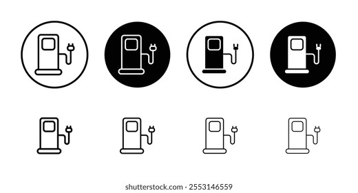 Charging station icon web design in vector
