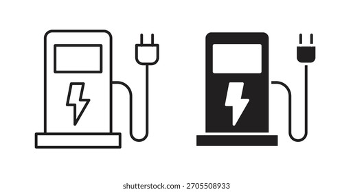 Charging station icons for use web design,logo.Symbol illustration.