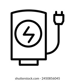 el diseño perfecto del Vector del pixel del contorno de la estación de carga es bueno para el Sitio web y el App móvil