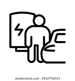 charging station outline icon pixel perfect vector design good for website and mobile app