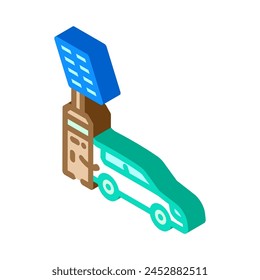 charging station solar panel isometric icon vector. charging station solar panel sign. isolated symbol illustration