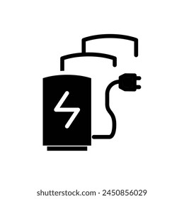charging station solid icon vector design good for website and mobile app