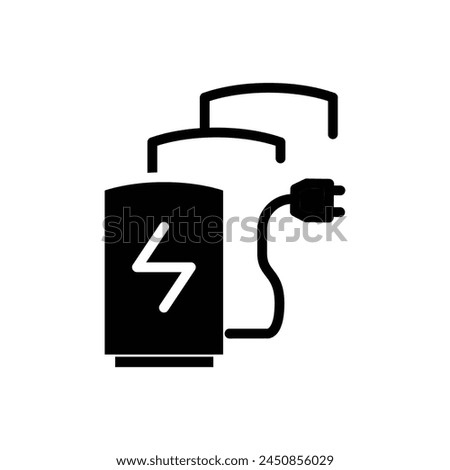 charging station solid icon vector design good for website and mobile app