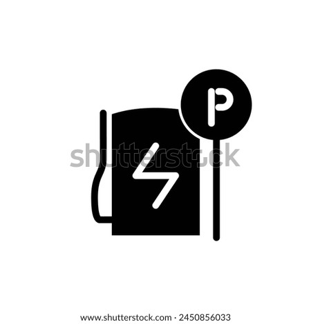 charging station solid icon vector design good for website and mobile app