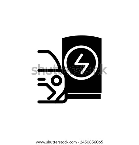 charging station solid icon vector design good for website and mobile app