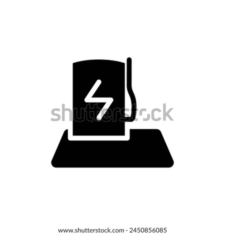 charging station solid icon vector design good for website and mobile app