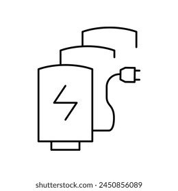 charging station thin outline icon vector design good for website and mobile app