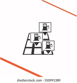 Charging station vector grey icon on white background. Charging station symbol stock   illustration. Business picture.