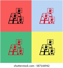 Charging station vector  icon.