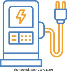 Vektorsymbol der Ladestation Kann für Druck-, Mobil- und Web-Anwendungen verwendet werden.