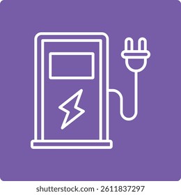 Charging Station vector icon. Can be used for printing, mobile and web applications.