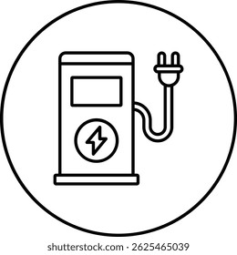 Ícone do vetor da Estação de Carregamento. Pode ser usado para impressão, aplicativos móveis e da Web.