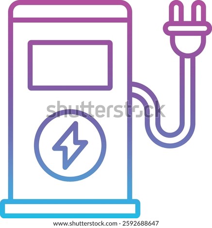 Charging Station vector icon. Can be used for printing, mobile and web applications.