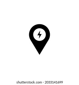 charging station vector icon on white background