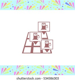 Charging station vector icon on white background. Isolated illustration. Business picture.