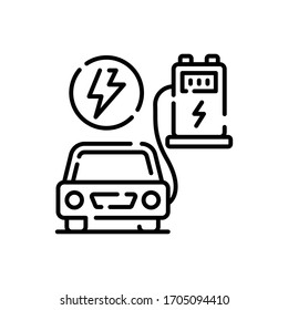 Charging Station vector illustration. Technology & Smart Working symbol line icon. 