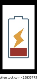 Charging symbol displayed on smartphone