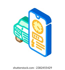 Ladezeit elektrische isometrische Icon Vektorgrafik. Ladezeit-elektrisches Zeichen. einzelne Symbolillustration