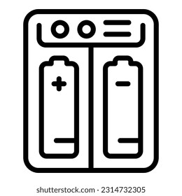 Charging vape battery icon outline vector. Electronic smoke. E pen