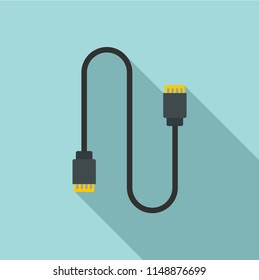 Charging vape cable icon. Flat illustration of charging vape cable vector icon for web design