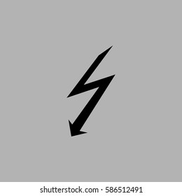 charging vector icon. Isolated on gray background