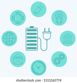 Charging vector icon sign symbol
