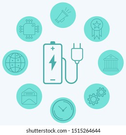 Charging vector icon sign symbol