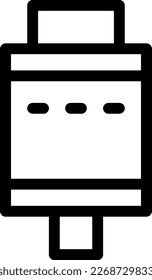 Aufladen von Vektorgrafik auf transparentem Hintergrund. Hochwertige Symbole. Dünne Vektorsymbole für Konzept und Grafikdesign.