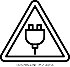 Charging Vector Line Icon Design