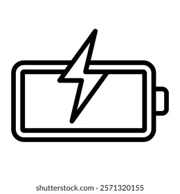 Charging Vector Line Icon Design