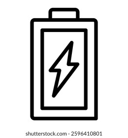 Charging Vector Line Icon Design