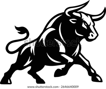 Charing Bull Middle High School Sports Team Mascot design isolated on white background eps